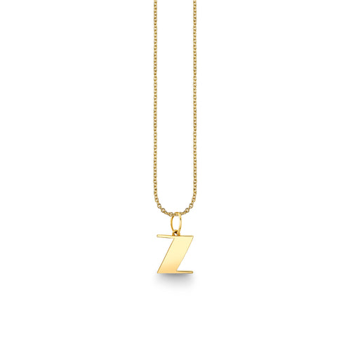 Pure Gold Small Initial Necklace