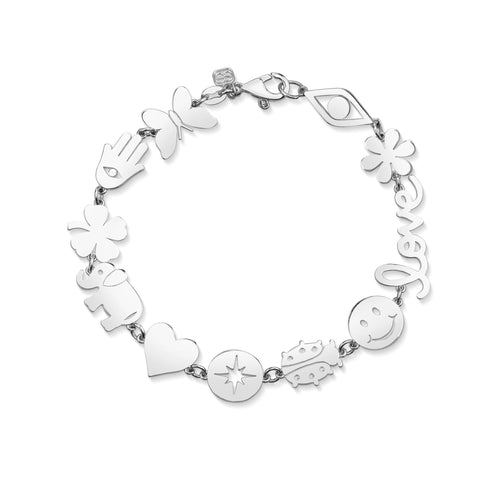 Gold Multi-Icon Pure Bracelet