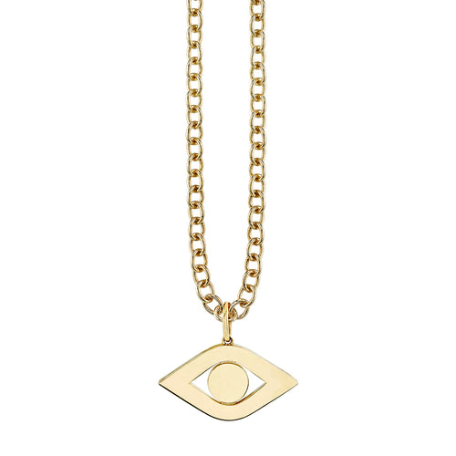 Men's Collection Pure Gold Extra Large Eye Link Charm