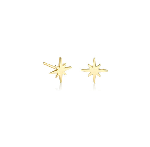 Pure Gold Tiny Starburst Stud
