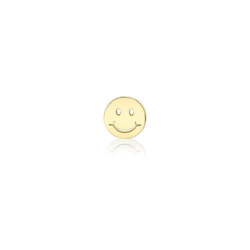 Pure Gold Tiny Happy Face Stud