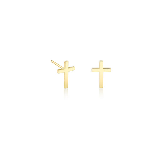 Pure Gold Mini Cross Stud
