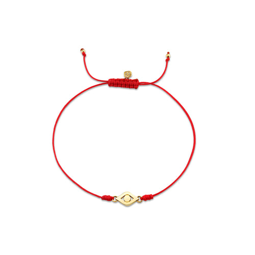 Pure Gold Medium Protective Eye Cord Bracelet