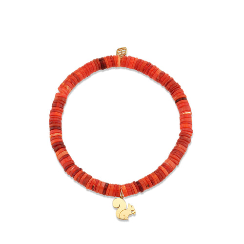 Pure Gold Tiny Squirrel on Dark Shade Fire Opal