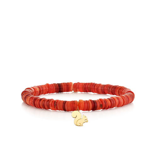 Pure Gold Tiny Squirrel on Dark Shade Fire Opal