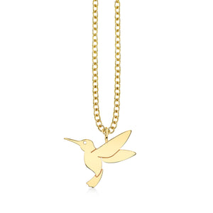 Pure Gold Large Hummingbird Charm - Sydney Evan Fine Jewelry