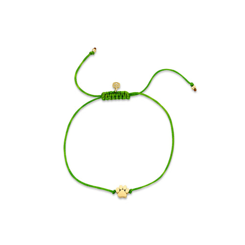 Pure Gold Paw Cord Bracelet