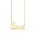 Pure Gold Big Script Love Necklace