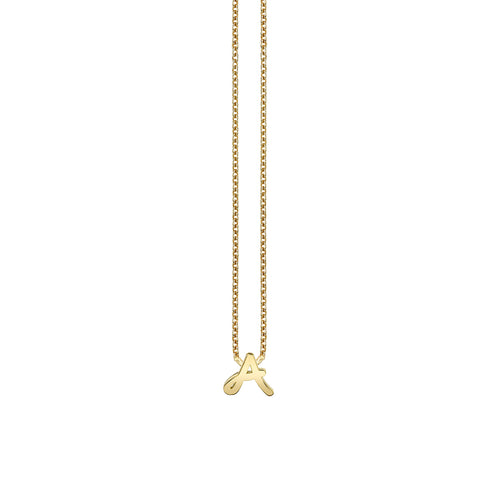 Pure Gold Tiny Initial Necklace