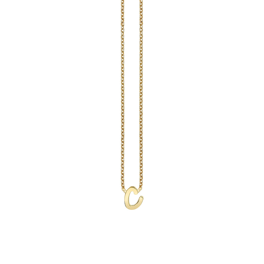 Shop Sydney Evan 14k Pure Gold Tiny Initial Necklace