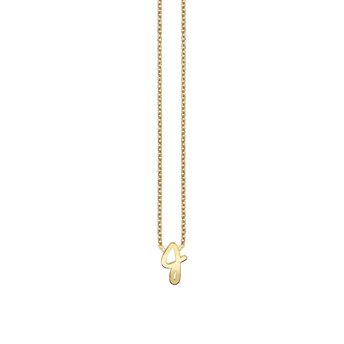 Pure Gold Tiny Initial Necklace