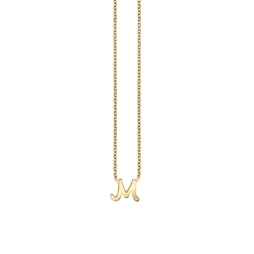 Pure Gold Tiny Initial Necklace