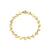 Gold & Diamond Half Pave Heart Eternity Bracelet