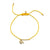 Gold & Diamond Tiny Leo Zodiac Cord Bracelet