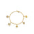 Gold & Diamond Multi-Flower Charm Bracelet
