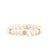 Gold & Diamond Multi Fishnet Rondelle on Pearl