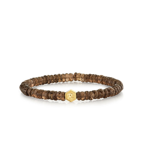 Gold & Diamond Initial Bead on Quartz