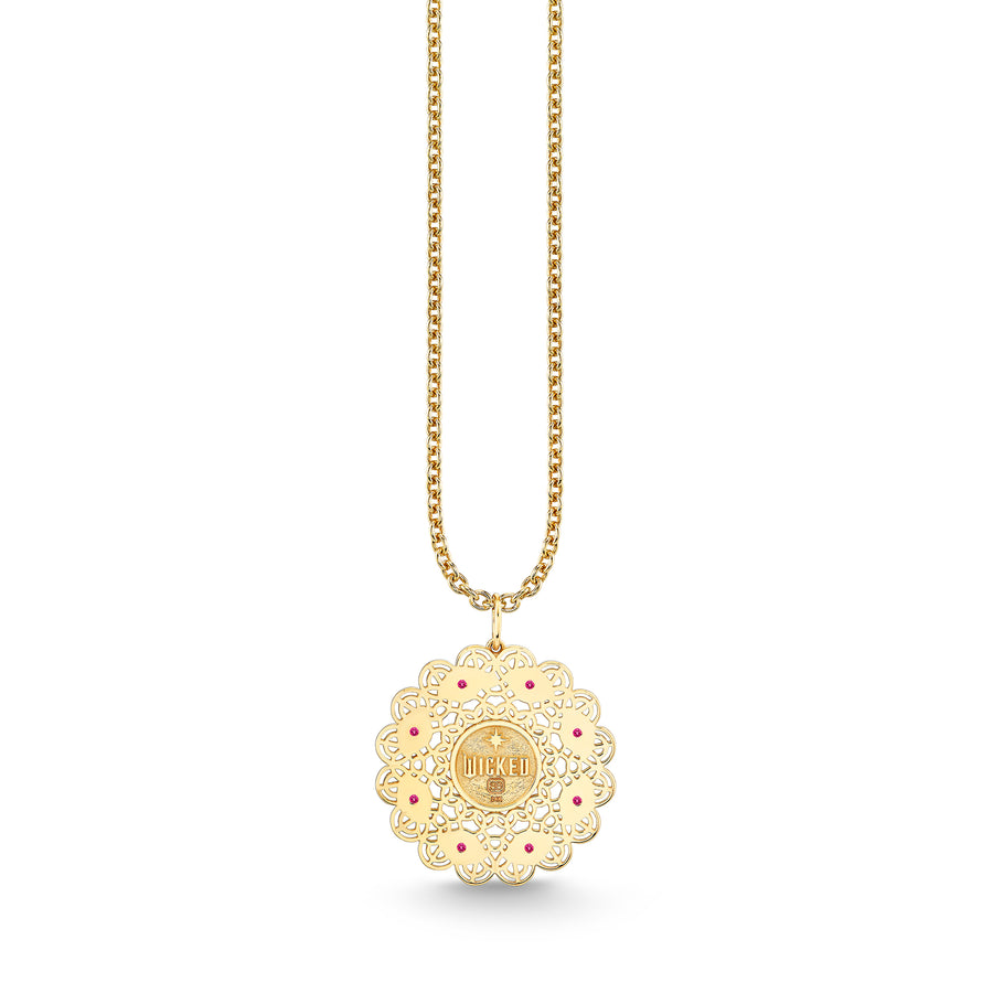 Gold & Gemstone Wicked Filigree Pendant - Sydney Evan Fine Jewelry
