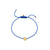 Gold & Diamond Horseshoe Evil Eye Bead Cord Bracelet