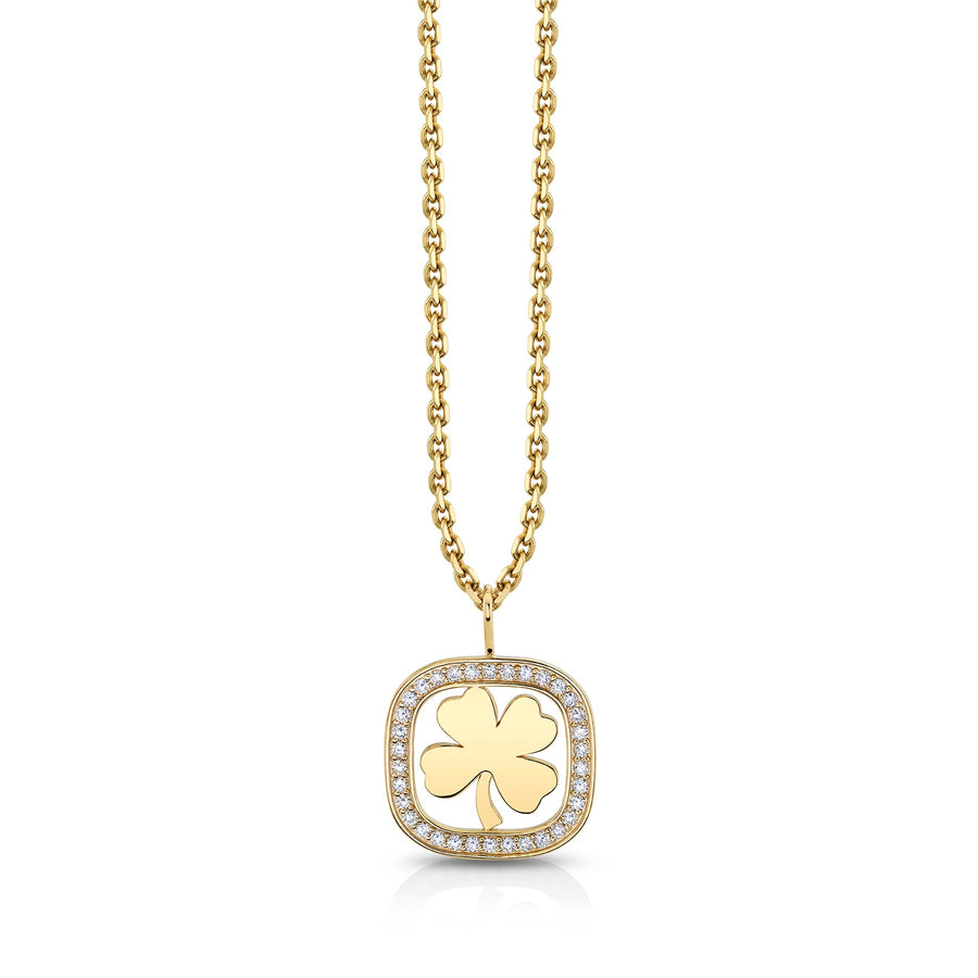 Men's Collection Gold & Diamond Extra Large Clover Open Icon Charm - Sydney Evan Fine Jewelry