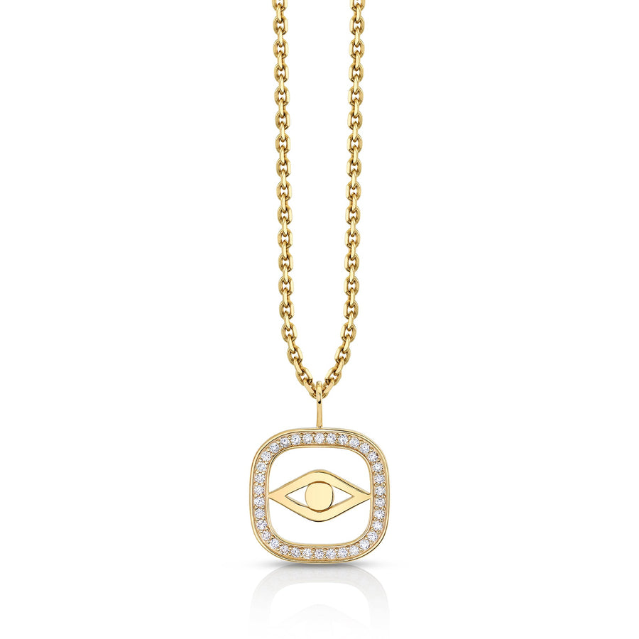 Men's Collection Gold & Diamond Extra Large Evil Eye Open Icon Charm - Sydney Evan Fine Jewelry