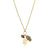 Men's Collection Gold & Brown Diamond Multi-Charm Necklace