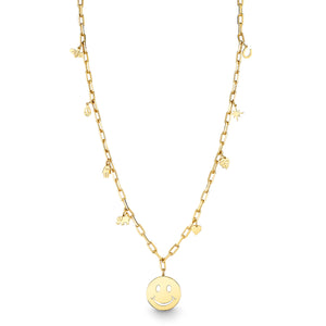 Pure Gold Tiny Multi-Charm Chain Bracelet – Sydney Evan