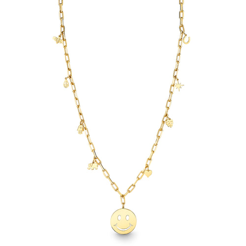 Pure Gold Multi-Charm Necklace