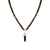 Gold & Diamond Tigers Eye Crystal Point Necklace