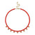 Gold & Red Coral Multi-Charm Necklace