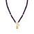 Gold & Diamond Ganesha & Om Amethyst Beaded Necklace