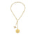 Gold & Diamond Egyptian Pyramid Coin & Starburst Necklace