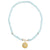 Gold & Diamond Cloud 9 Multi Rondelle on Aquamarine Necklace