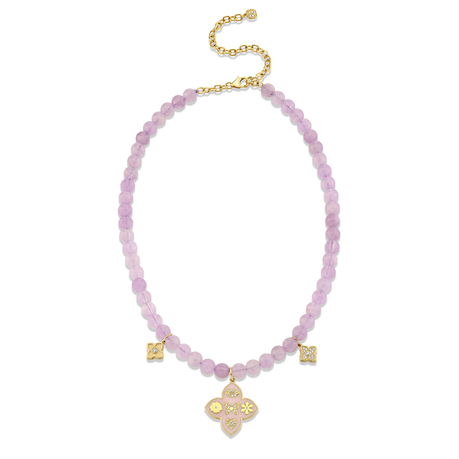Gold & Diamond Multi Moroccan Lavender Amethyst Necklace - Sydney Evan Fine Jewelry