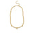 Gold & Diamond Single Stone Enamel Charms White Coral Necklace