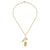 Gold & Diamond I Heart LA Multi Charm Necklace