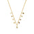 Gold & Diamond Coco and Cream Enamel Multi Charm Necklace
