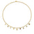 Gold & Diamond Coco and Cream Enamel Multi Charm Necklace