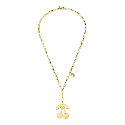 Gold & Diamond Cherry Chain Necklace