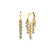 Gold & Diamond Graduated Fringe Bezel Huggie Hoops