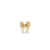 Gold & Diamond Fishnet Bow Stud