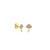 Kids Collection Gold & Diamond Small Mushroom Stud