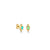Gold & Opal Cabochon Snake Stud