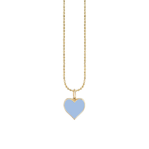 Gold & Enamel Small Heart Charm