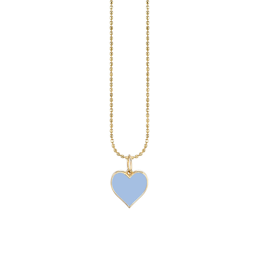 Gold & Enamel Small Heart Charm - Sydney Evan Fine Jewelry