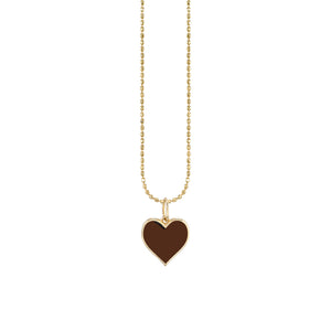 Gold & Enamel Small Heart Charm - Sydney Evan Fine Jewelry