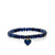 Gold & Enamel Heart on Sapphire