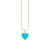 Gold & Enamel Small Heart Charm