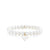 Gold & Enamel Heart on Pearls
