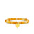 Gold & Enamel Small Heart on Honey Jade